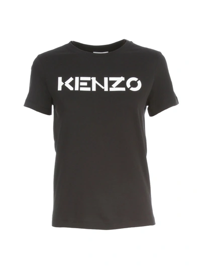 Shop Kenzo Logo Classic T-shirt In Black