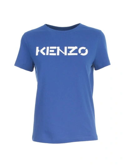 Shop Kenzo Logo Classic T-shirt In Royal Blue