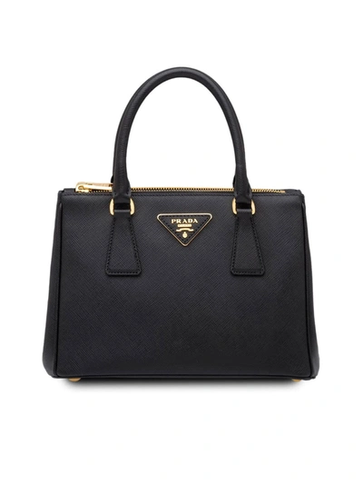 Shop Prada Saffiano Lux Galleria S In Black