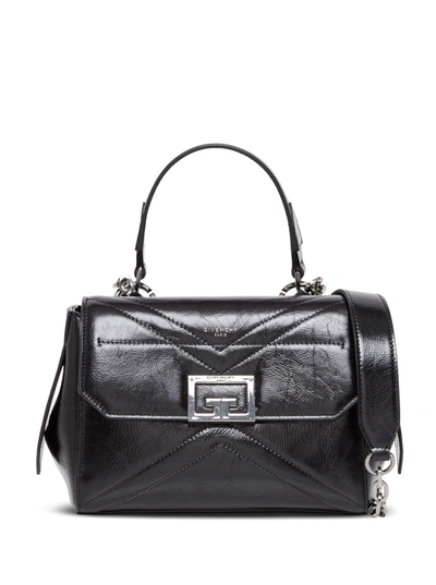Shop Givenchy Id Flap Small Handbag In Black Leather