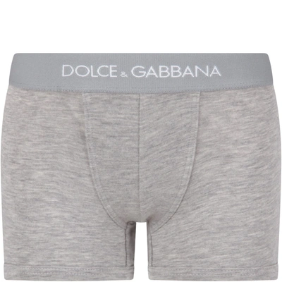 Shop Dolce & Gabbana Set Grigio Per Bambino In Grey