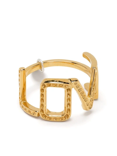 Shop Wouters & Hendrix Love Thin Ring In Gold