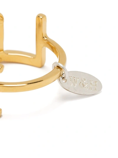 Shop Wouters & Hendrix Love Thin Ring In Gold
