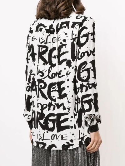 Shop Diane Von Furstenberg Lorelei Crepe Shirt In Black