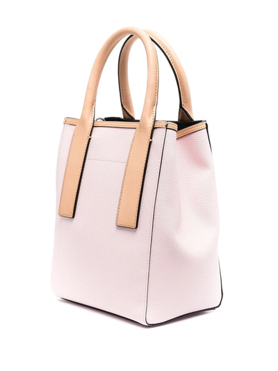 Shop Ganni Smiley Print Tote Bag In Pink