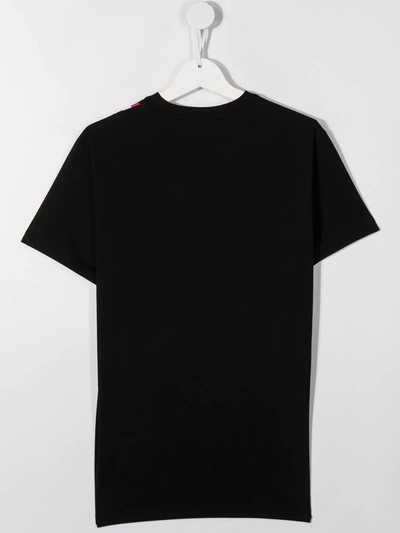 Shop Dsquared2 Teen Logo-print T-shirt In Black