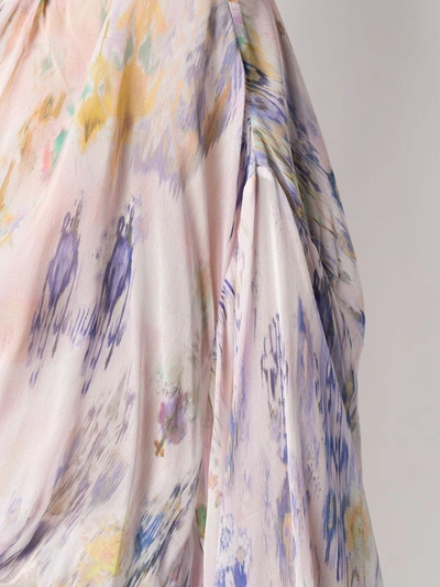 Shop Iro Keita Abstract-batik Print Wrap Dress In Pink