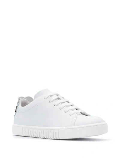 Shop Moschino Sneakers In Bianco
