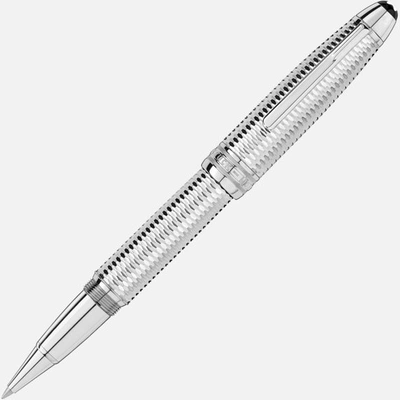 Shop Montblanc Meisterstück Geometry Solitaire Legrand Rollerball In Silver