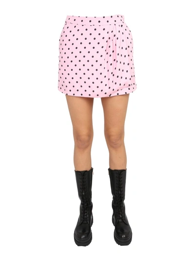 Shop Red Valentino Shorts With Polka Dot Pattern In Pink