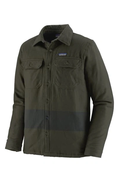 Shop Patagonia 'fjord' Flannel Shirt Jacket In Osbg