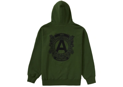 Pre-owned Supreme  Anti Hooded Sweatshirt Green