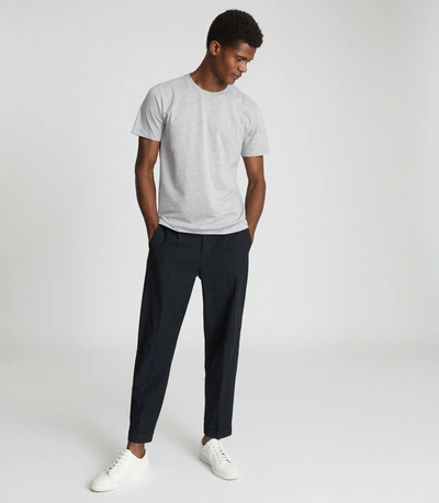 Shop Reiss Regular Fit Crew Neck T-shirt In Grey Marl