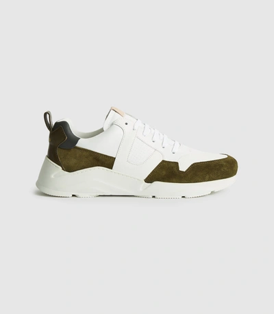 Shop Reiss Leather Trainers In Multi