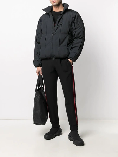Post Archive Faction Zipped Padded Jacket In Black