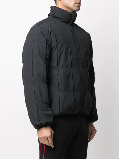 Post Archive Faction Zipped Padded Jacket In Black