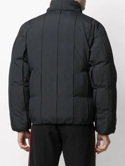 Post Archive Faction Zipped Padded Jacket In Black