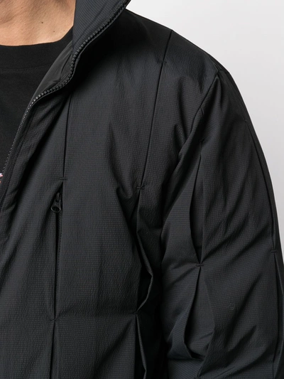 Post Archive Faction Zipped Padded Jacket In Black