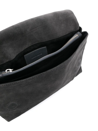 Shop Zadig & Voltaire Rocky Suede Shoulder Bag In Grey