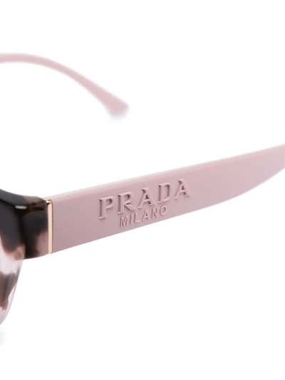 Shop Prada Square-frame Tortoiseshell-effect Glasses In Pink
