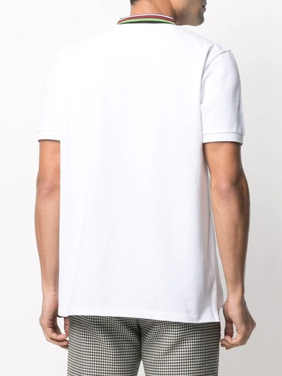 Shop Vivienne Westwood Stripe-collar Polo Shirt In White