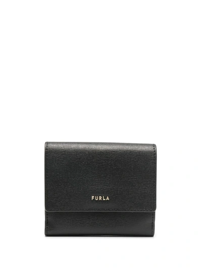 Shop Furla Babylon Textured Leather Wallet In Black