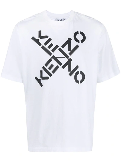 Shop Kenzo Logo-print Short-sleeve T-shirt In White