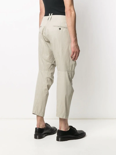 Shop Dsquared2 Cropped Drop-crotch Trousers In Neutrals