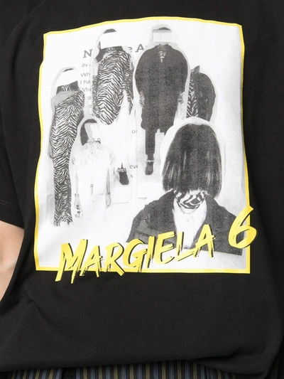 Shop Mm6 Maison Margiela Graphic-print T-shirt In Black