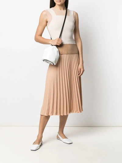 Long Pleated Skirt In Neutrals