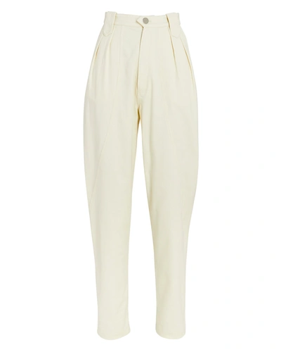 Shop Divine Héritage Tapered High-rise Jeans In Ivory