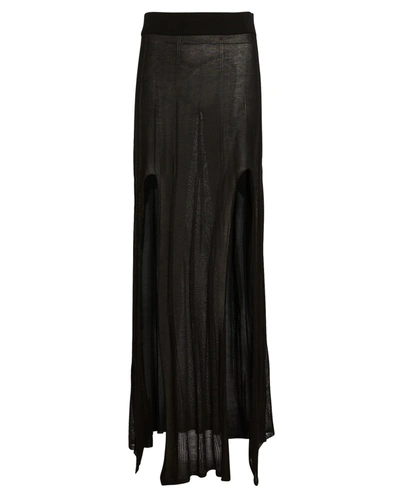 Shop Devon Windsor Kira Slit Hem Maxi Skirt In Black