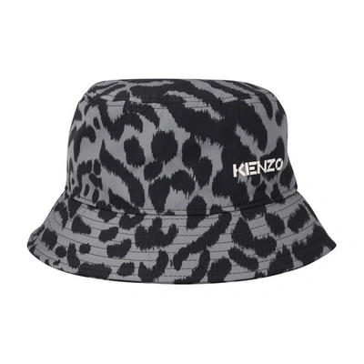 Shop Kenzo X Kansaiyamamoto - Logo Bucket Hat In Anthracite