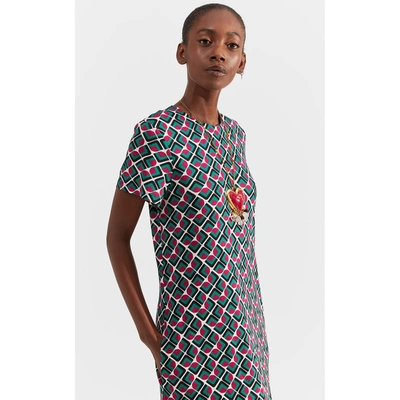 Shop La Doublej Swing Dress In Domino Verde