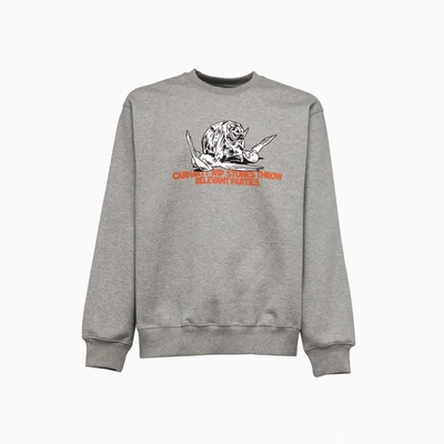 Shop Carhartt Wip Stones Throw Sweatshirt I029382.03 In Grey