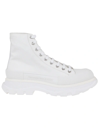 Shop Alexander Mcqueen Fabric Upper And Rub In White