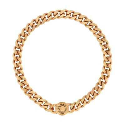Shop Versace Necklace In Oro Tribute