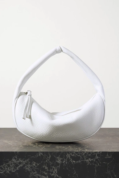 Shop By Far Cush Suede Shoulder Bag In White