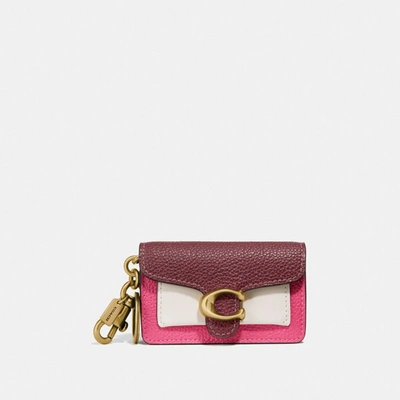 Coach mini tabby bag charm sale