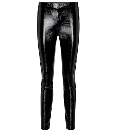 Shop J Brand Edita Leather Leggings In Black