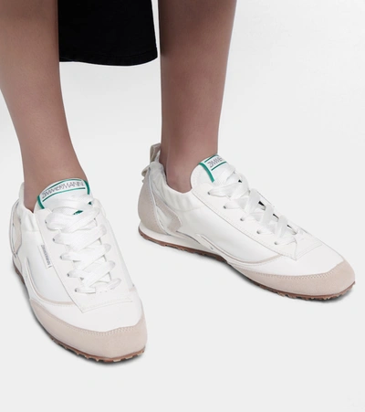 Shop Zimmermann Leather And Suede Sneakers In White
