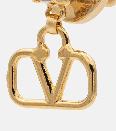 Valentino Vlogo Embellished Earrings In Gold