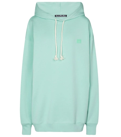 Shop Acne Studios Oversized Cotton Jersey Hoodie In Green