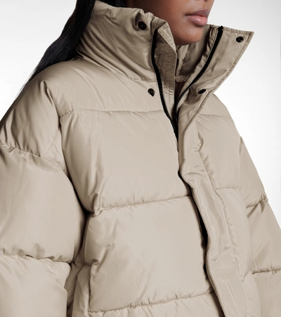 Balenciaga Bb Oversized Cropped Hooded Quilted Shell Jacket In Neutrals