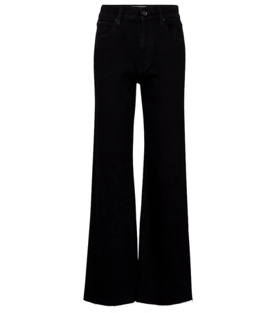 Shop Slvrlake Grace High-rise Wide-leg Jeans In Black