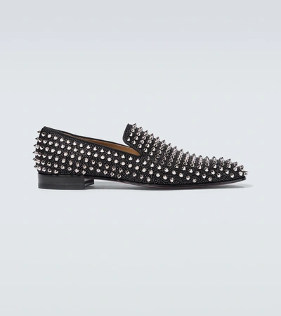 Shop Christian Louboutin Dandelion Spikes Loafers In Black