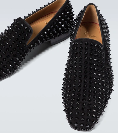 Shop Christian Louboutin Dandelion Spikes Loafers In Black