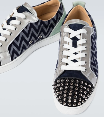 Shop Christian Louboutin Louis Junior Spikes Orlato Sneakers In Multicoloured