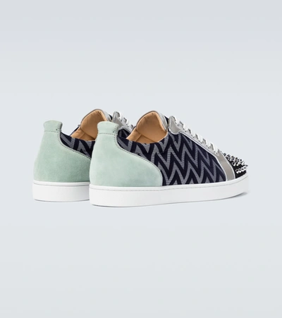 Shop Christian Louboutin Louis Junior Spikes Orlato Sneakers In Multicoloured