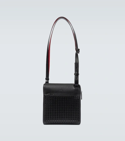 Benech Reporter Medium Embellished Leather Messenger Bag In Black